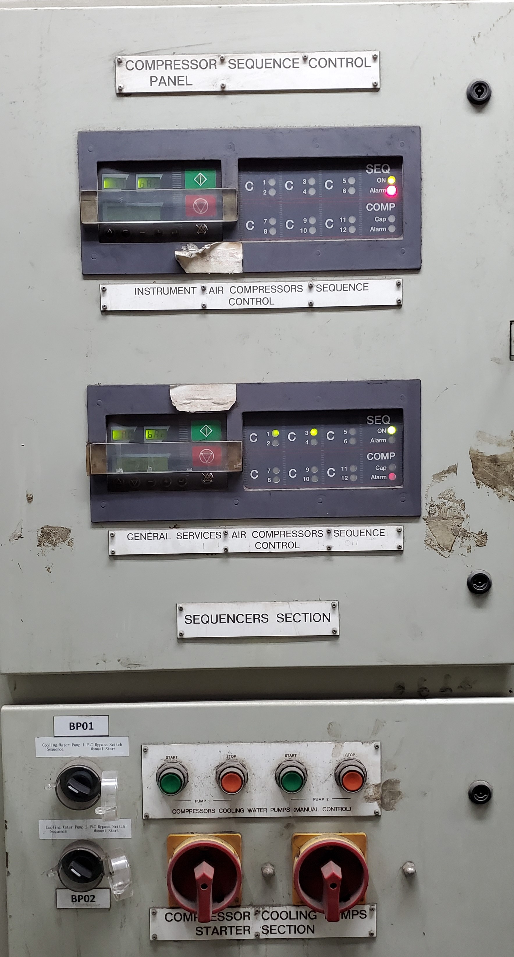 External View of CPB Compressor Sequence Control Panel Before Works